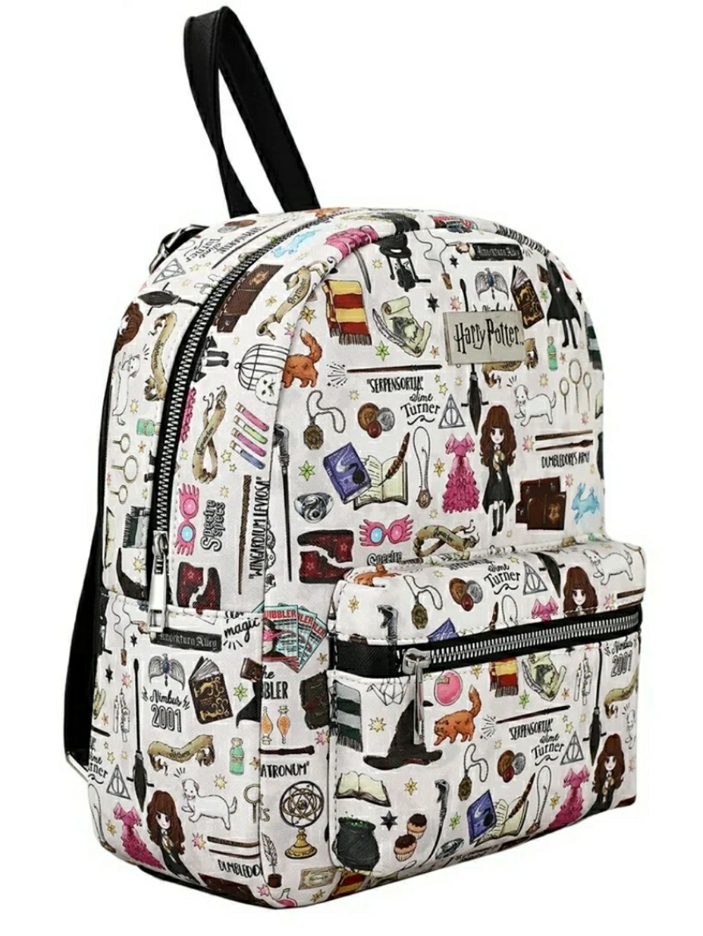 Warner Bros. White Harry Potter Icon Print Women's Backpack - Picture 3 of 5